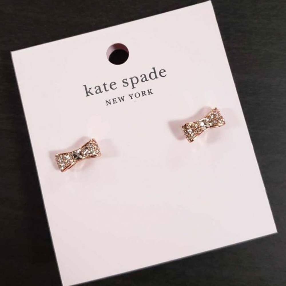 Kate Spade Rose Gold Bow Stud Earrings